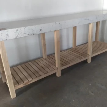 Solid Ash Server with quartz top