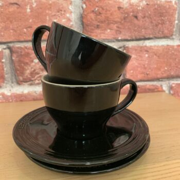 Le Creuset Stoneware Set of 2 Cups and Saucers