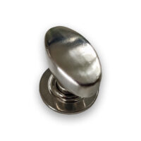 Brushed Silver Oval Knobs