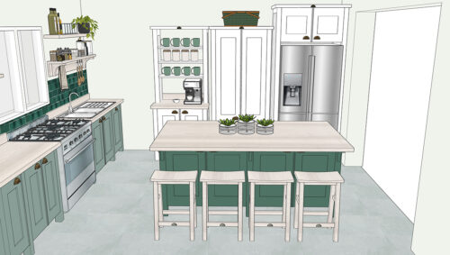Swedish Style - Hermanus 2 3D Layout of a Swedish Style Kitchen - Hermanus
