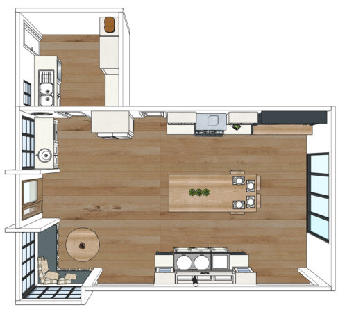 Swedish Style - Nottingham Road 3D Layout of a Swedish Style Kitchen - Nottingham Road