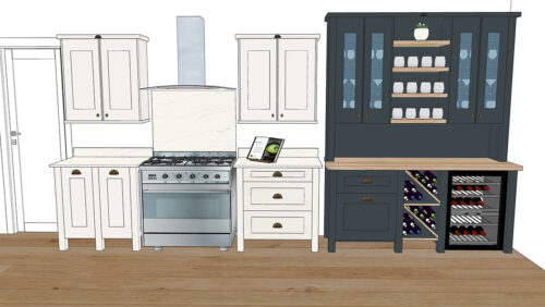 Swedish Style - Nottingham Road 2 3D Layout of a Swedish Style Kitchen - Nottingham Road