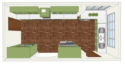 Swedish Style - Johannesburg 3D Layout of a Swedish Style Kitchen - Johannesburg