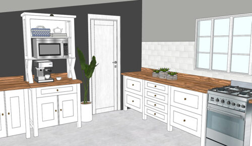 Swedish Style - Creighton 3D Layout of a Swedish Style Kitchen - Creighton