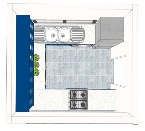 Swedish Style - Johannesburg 3D Layout of a Swedish Style Kitchen - Johannesburg