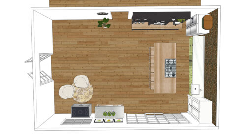 Swedish Style - Willowmore 3D Layout of a Swedish Style Kitchen - Willowmore