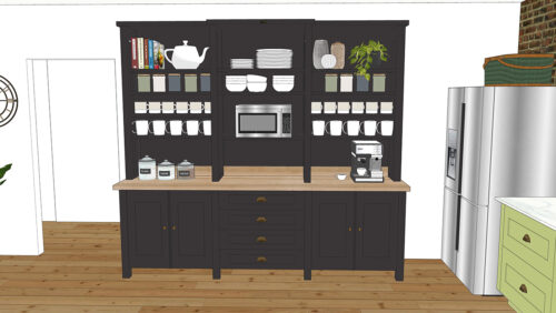 Swedish Style - Willowmore 3 3D Layout of a Swedish Style Kitchen - Willowmore