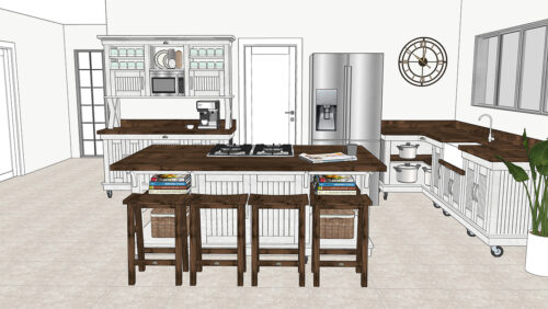 African Allure Kitchen - Mauritius 3D Layout of an African Allure Kitchen - Mauritius